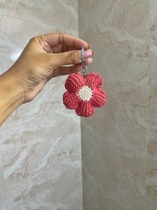 Crochet Flower Keychain 🌼🌸✨