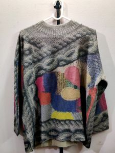 IMPORTED MEN&#39;S vintage cable knit sweater