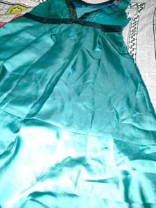 Green Satin Dress