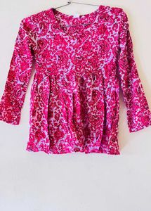 Girls' Pink Paisley Top