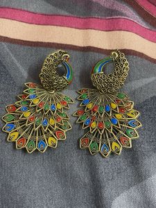Peacock Statement Earring