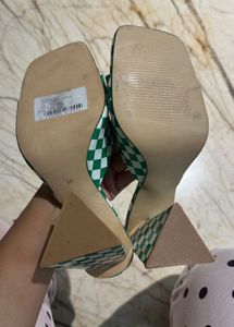 Green Checkered Heels