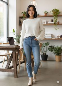 Cozy Ruffle Sleeve Knit Sweater