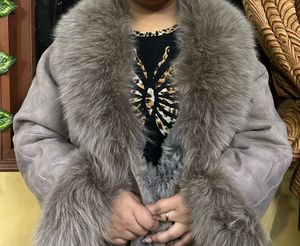 Fur Collar Grey Coat