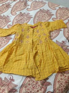 Cute Yellow A Line Kurta