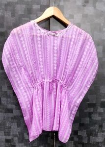 Sheer Purple Print Khaftan 💜