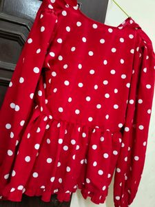 Red Top With Polka Dots ❤️
