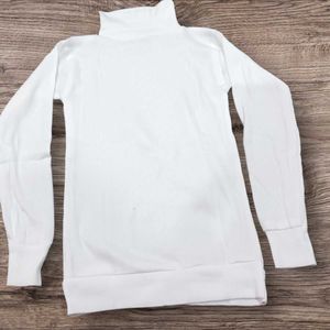 Classic White Turtleneck Top