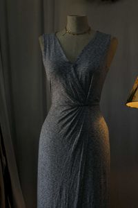 Elegant Grey Maxi Dress