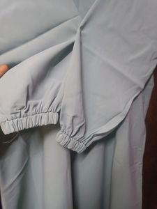 Plain Abaya With Elastic Sleeve