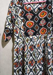 Patterned Anarkali Top