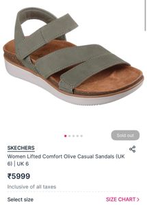 Skechers Women Comfort Olive Sandals- uk6/Eur39