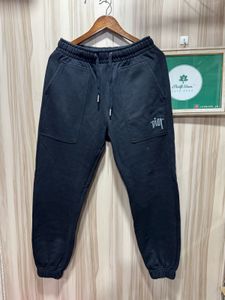 Dior Black Embroidered Front Logo Jogger