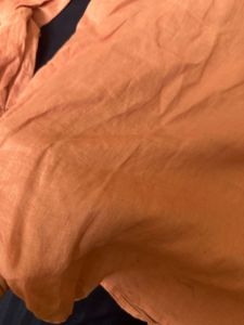 Coral Linen Top