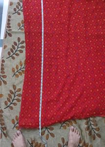 Red Printed Saree