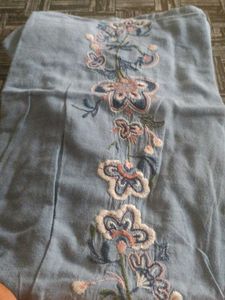 Blue Embroidered Dress