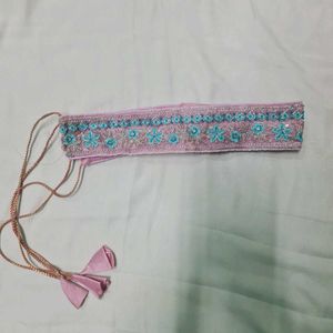 Elegant Saree with blouse and Belt✨️💜