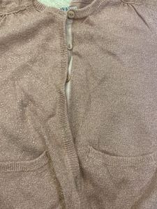 Girls&#39; Pink Cardigan Sweater