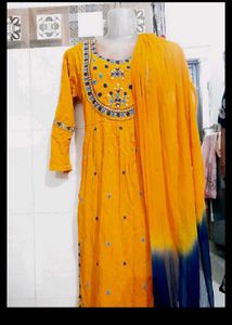Elegant Yellow Kurta Set Without Trousers
