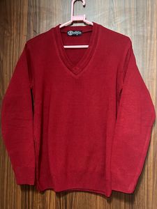 Maroon V-Neck Sweater