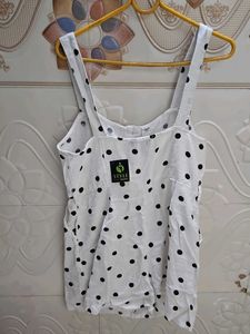 Chic White Polka Dot Button-Front Romper