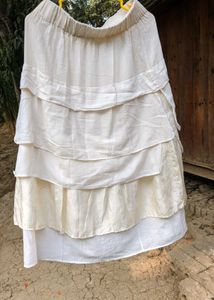 Cottage Core White Skirt