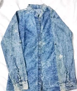 Acid Wash Denim Shirt