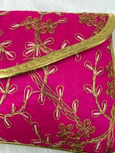 Royal Bloom Clutch – Pink &amp; Gold Edition