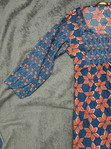 Floral Print Short Kurta