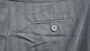 Club Monaco | Striped Black Wide Leg Pants