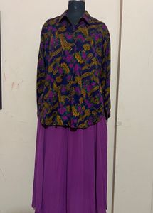Vintage Paisley & Floral Print Blouse