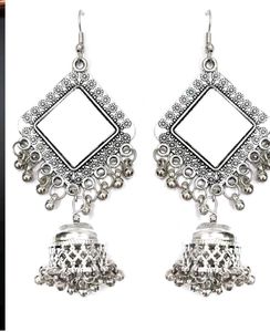 Oxidized Silver Earrings Set