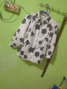 Floral Print Button-Down Shirt