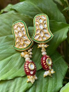 Hand Made Kundan Earrings
