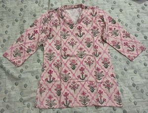 Floral Print Short Kurti
