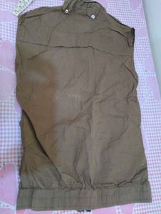 Brown Sleeveless Utility Vest