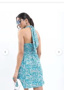 Blue Floral Halter Top