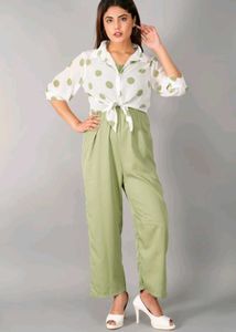 Trendy Light Green Jumpsuit✨️
