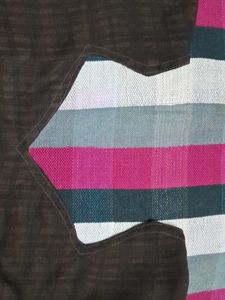 Blouse Coffee Brown With Border Of Cream Design