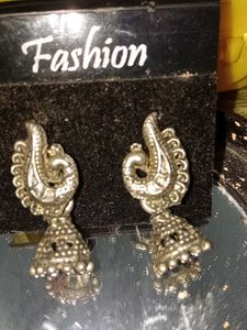 Silver Oxidised Earrings