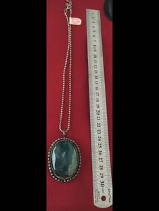 Vintage natural stone Pendant Necklace
