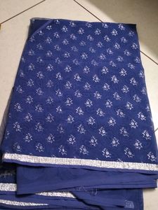 An Elegant Saree With Designer Blouse