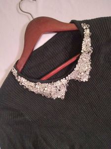 WINTER Black Embellished Dress