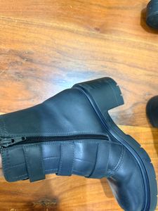 Black Buckle Ankle Boots