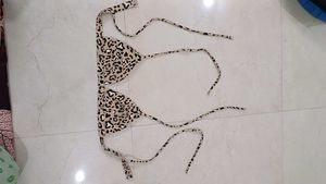 Leopard Print Bikini Top