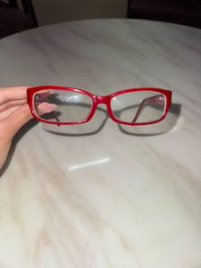 Aesthetic Cherry Red Fossil Spectacle Frame