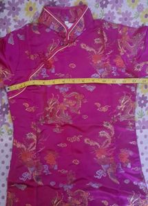 Kids Dragon Print Cheongsam Dress