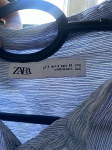 Zara Blue Striped Shirt