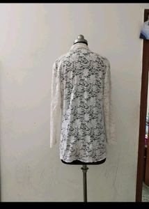 Lace Button-Up plus size Top