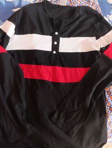Striped Long Sleeve Henley